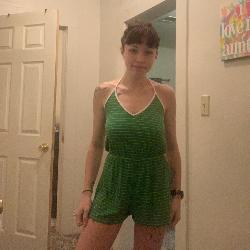 Forever 21 green romper
